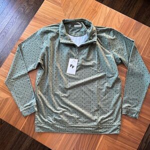 Fore Fathers 1/4 Zip Pullover Mens L Duck Deer Hunting Print | NWT Golf